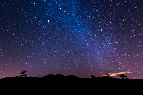 Osservazione di stelle sul Teide